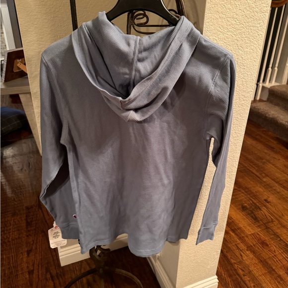 Champion Men's Wildflower Pale Blue Athletics Waffle Hoodie size medium - Picture 2 of 7
